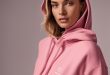 pink palm puff hoodie