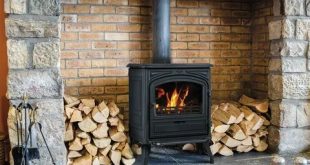 Wood burning stove installation